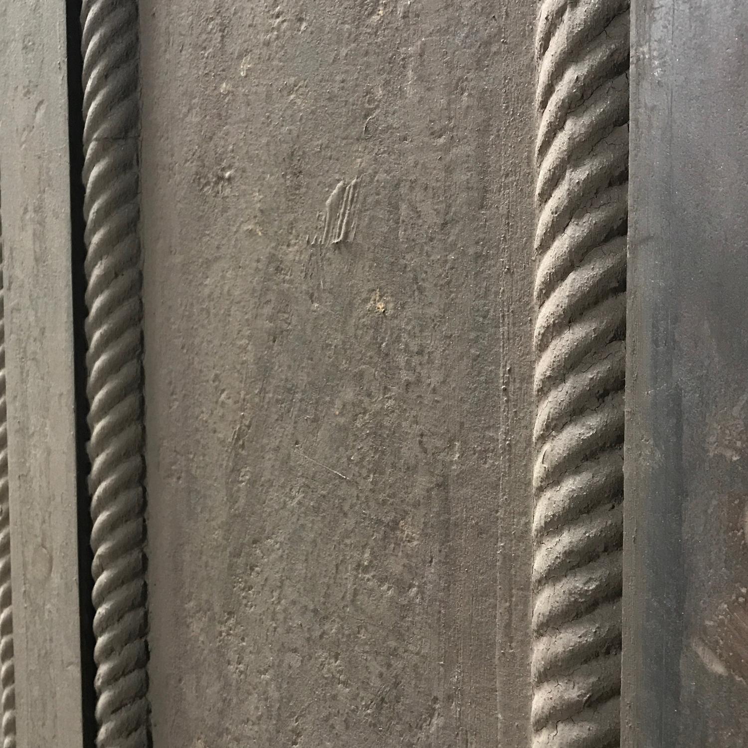 A Cast Iron Safe Door with Frame and Combination 36" W x 4" D x 84" H — United States, 20th Century