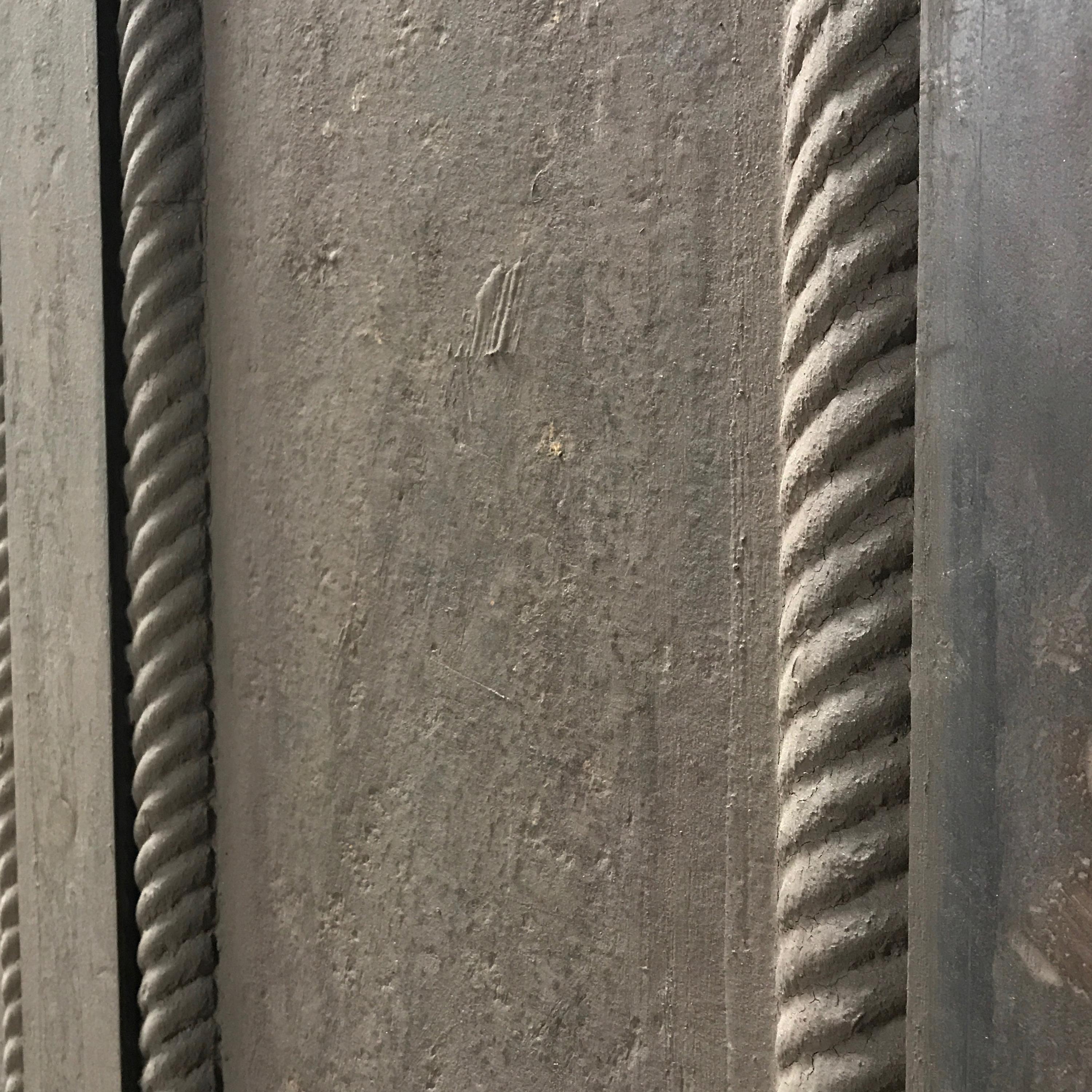 A Cast Iron Safe Door with Frame and Combination 36" W x 4" D x 84" H — United States, 20th Century
