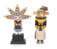 Two Hopi Kachina Dolls Height of first 10 inches.