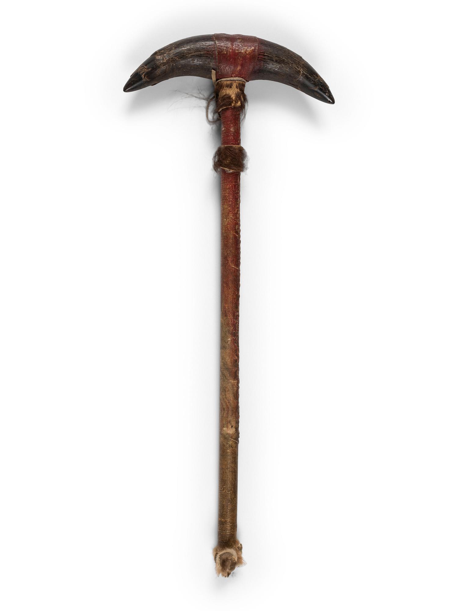 Plains Horn Club, with Painted Handle