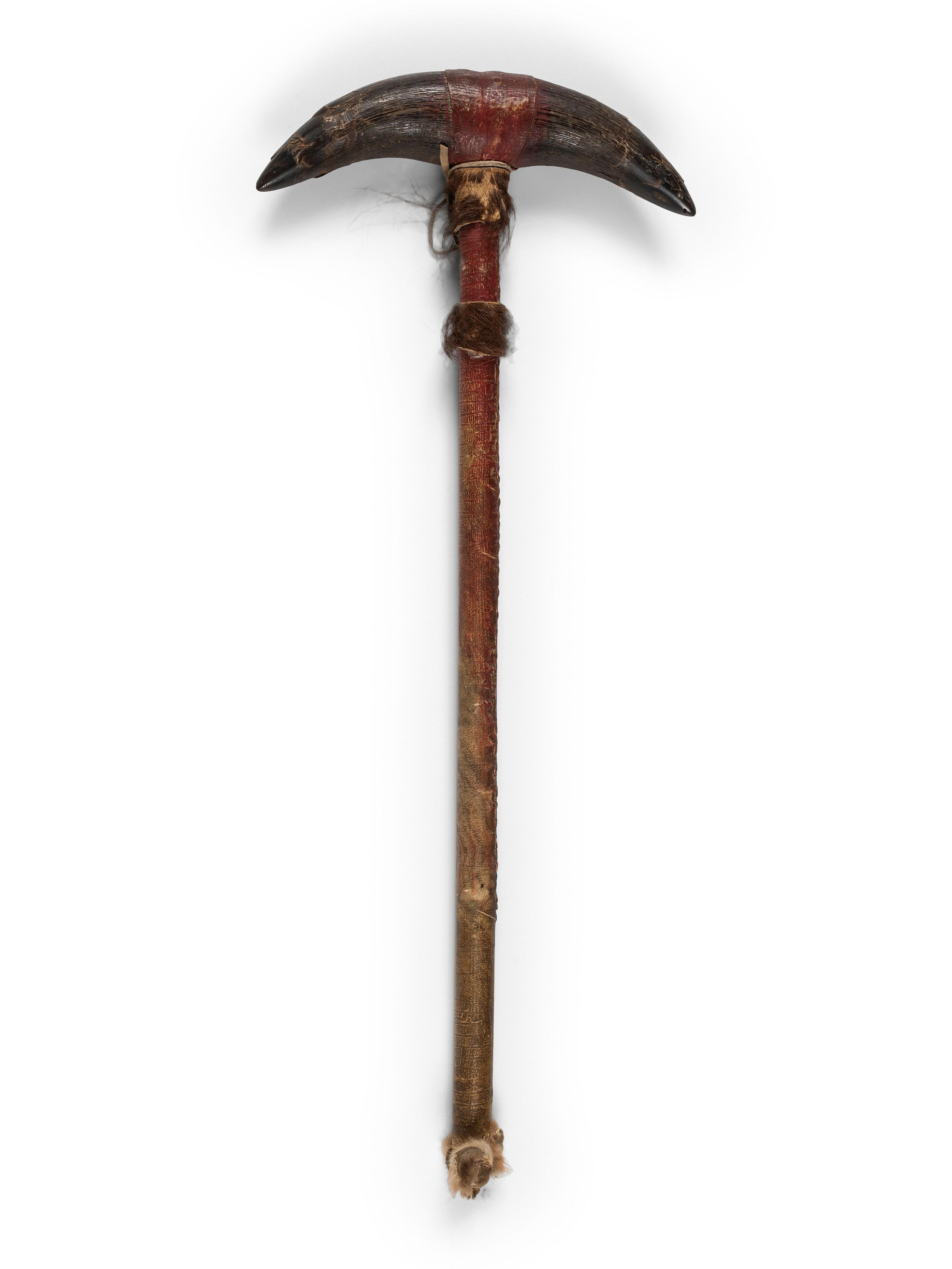 Plains Horn Club, with Painted Handle