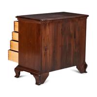 A Chippendale Style Shell-and-Block Carved Mahogany Kneehole Dressing Table