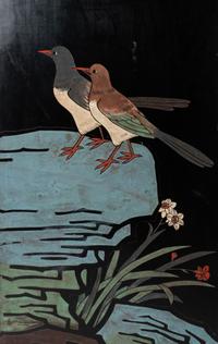A Chinese Export Lacquer Six-Panel Floor Screen — 20TH CENTURY