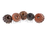 Five Redware Food Molds