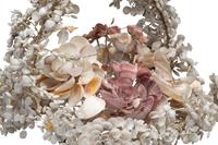 A Victorian Shellwork Basket of Flowers