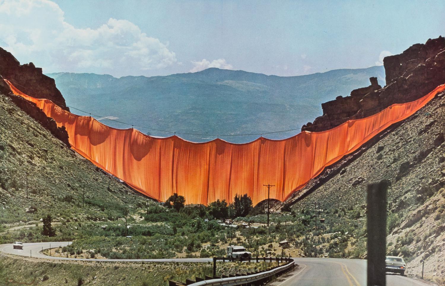 After Wofgang Volz, (20th century), Over the River, Curtain Valley