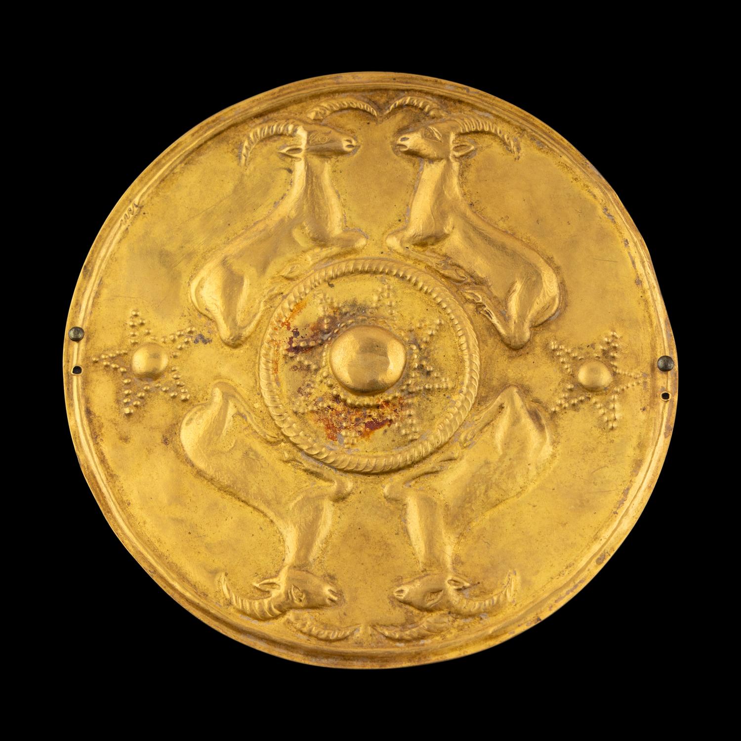 A Near East Gold Disk with Four Recumbent Rams