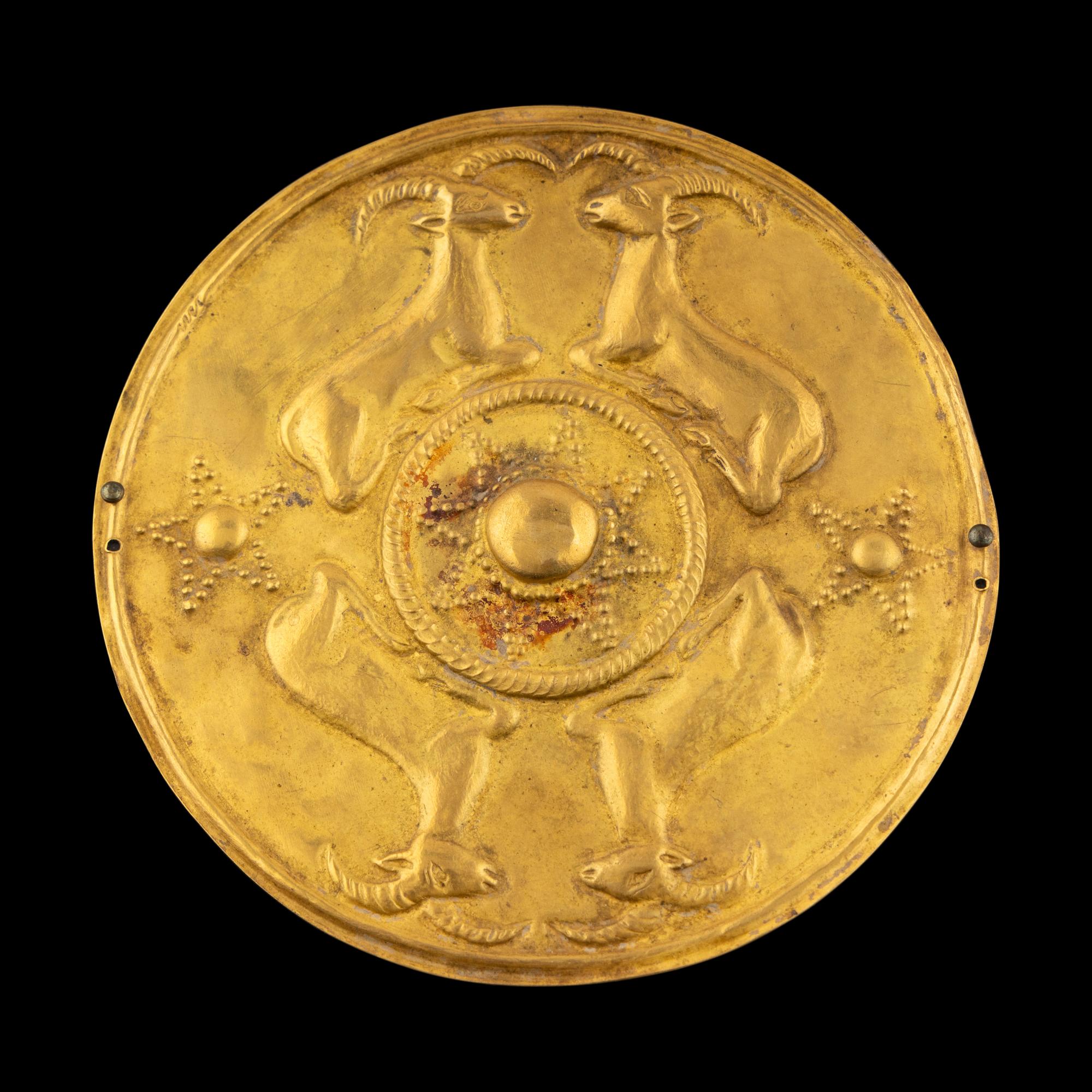 A Near East Gold Disk with Four Recumbent Rams