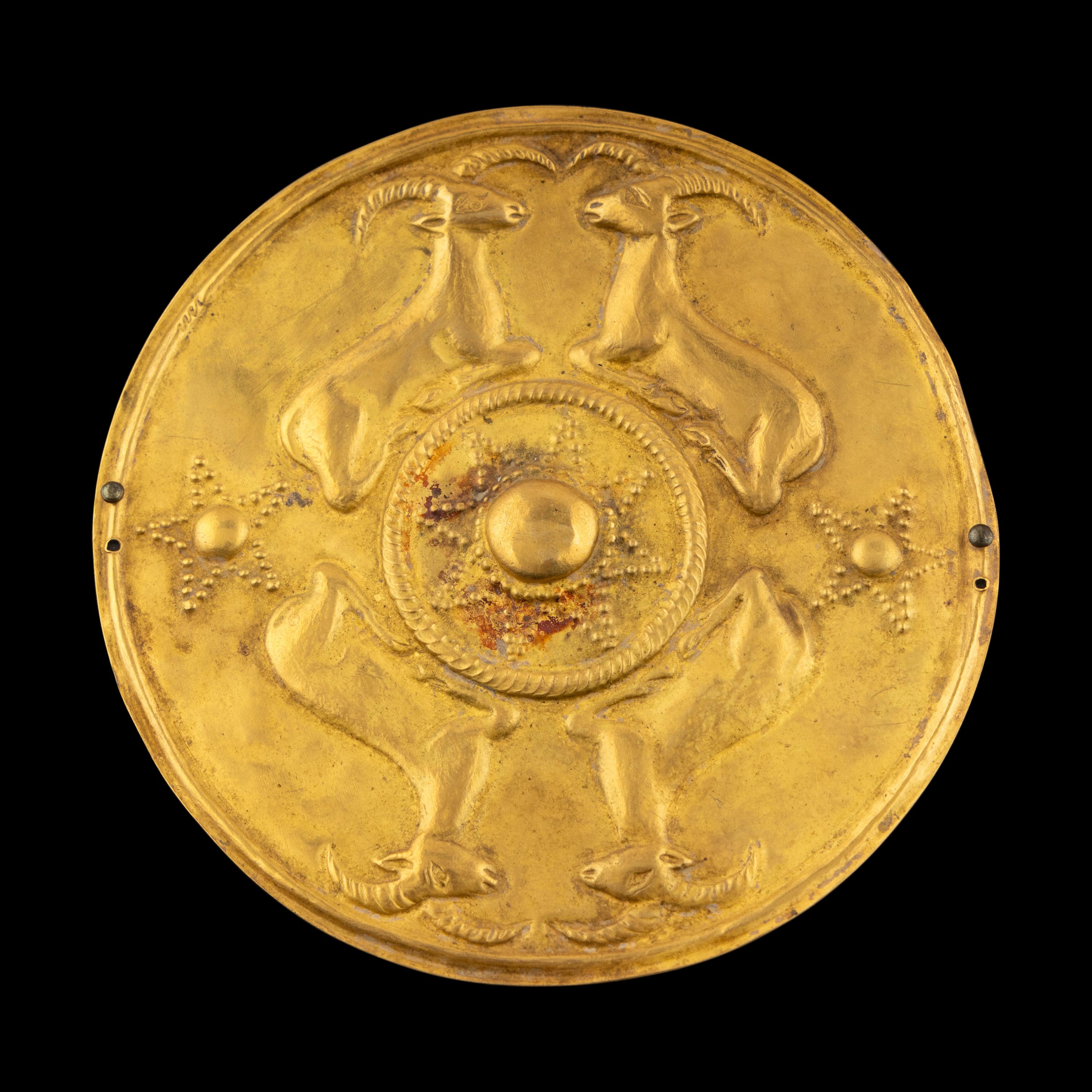 A Near East Gold Disk with Four Recumbent Rams