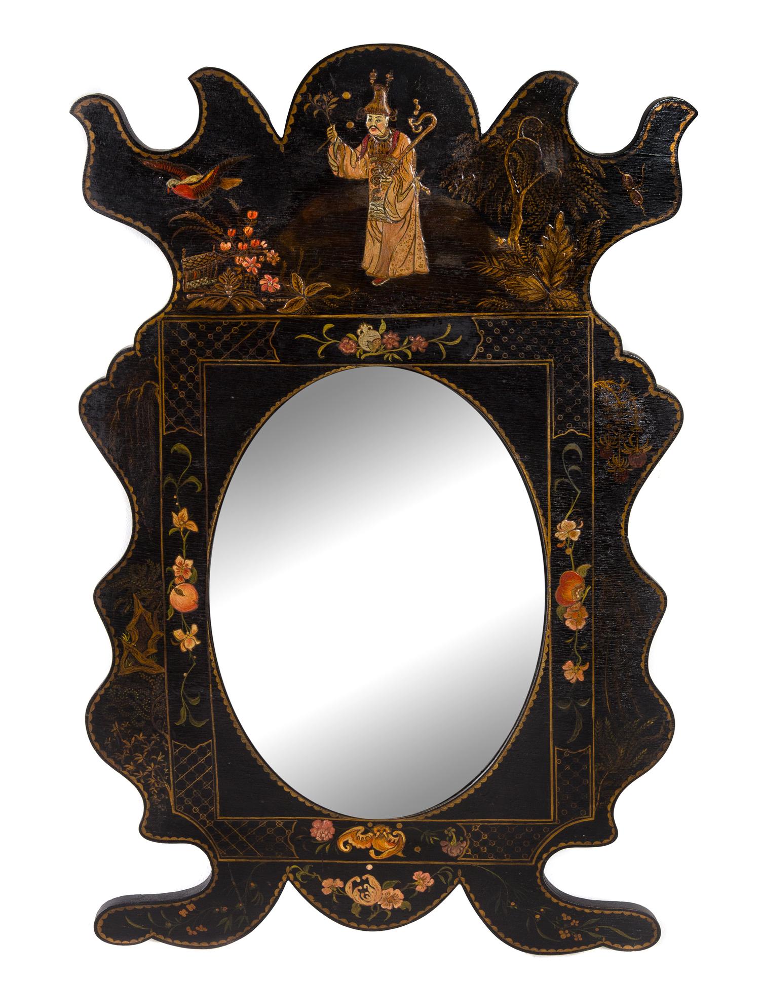 An English Lacquered Mirror — 19TH/20TH CENTURY