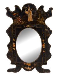 An English Lacquered Mirror — 19TH/20TH CENTURY