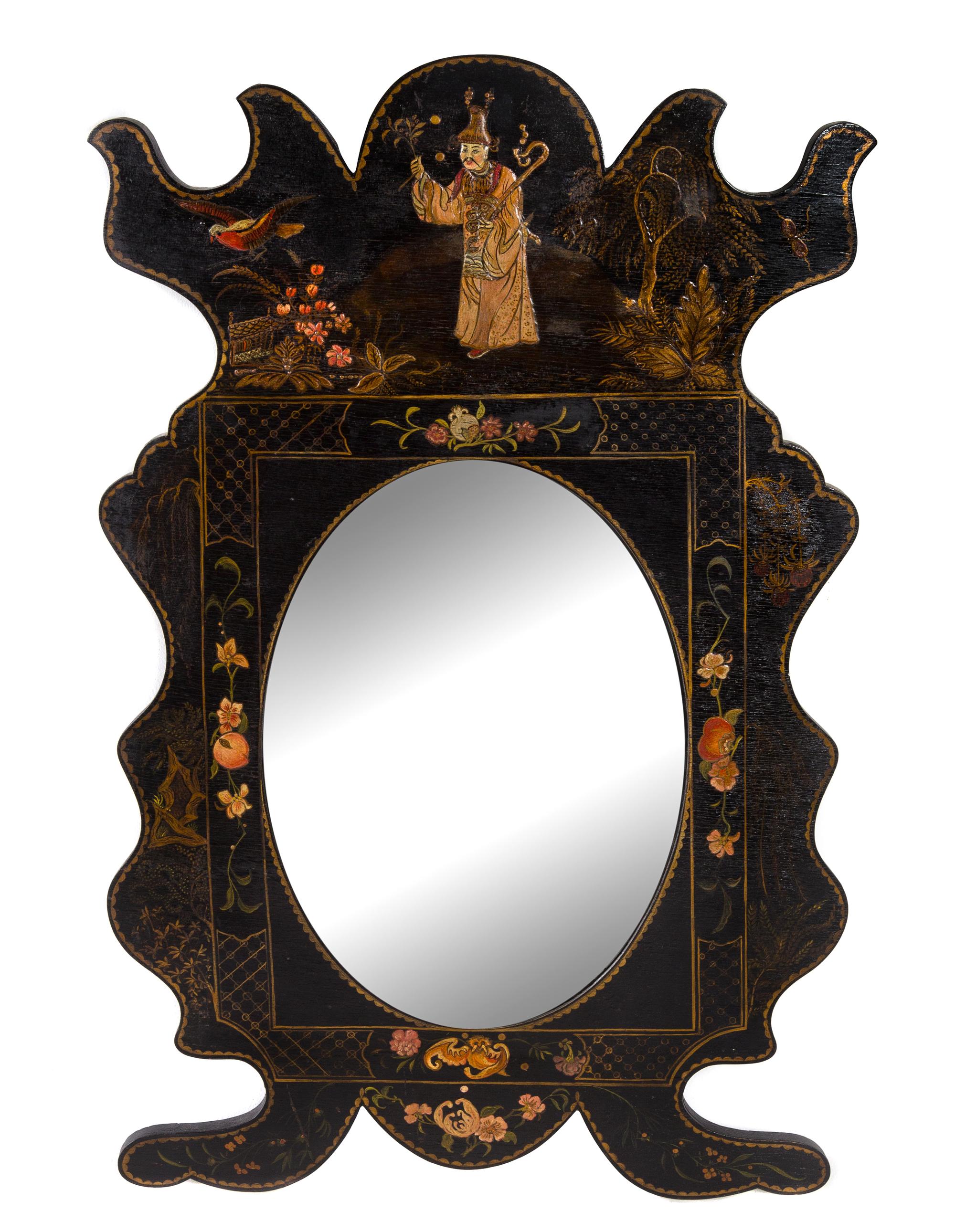 An English Lacquered Mirror — 19TH/20TH CENTURY