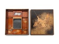A Gold and Black Lacquer Writing Box, Suzuribako