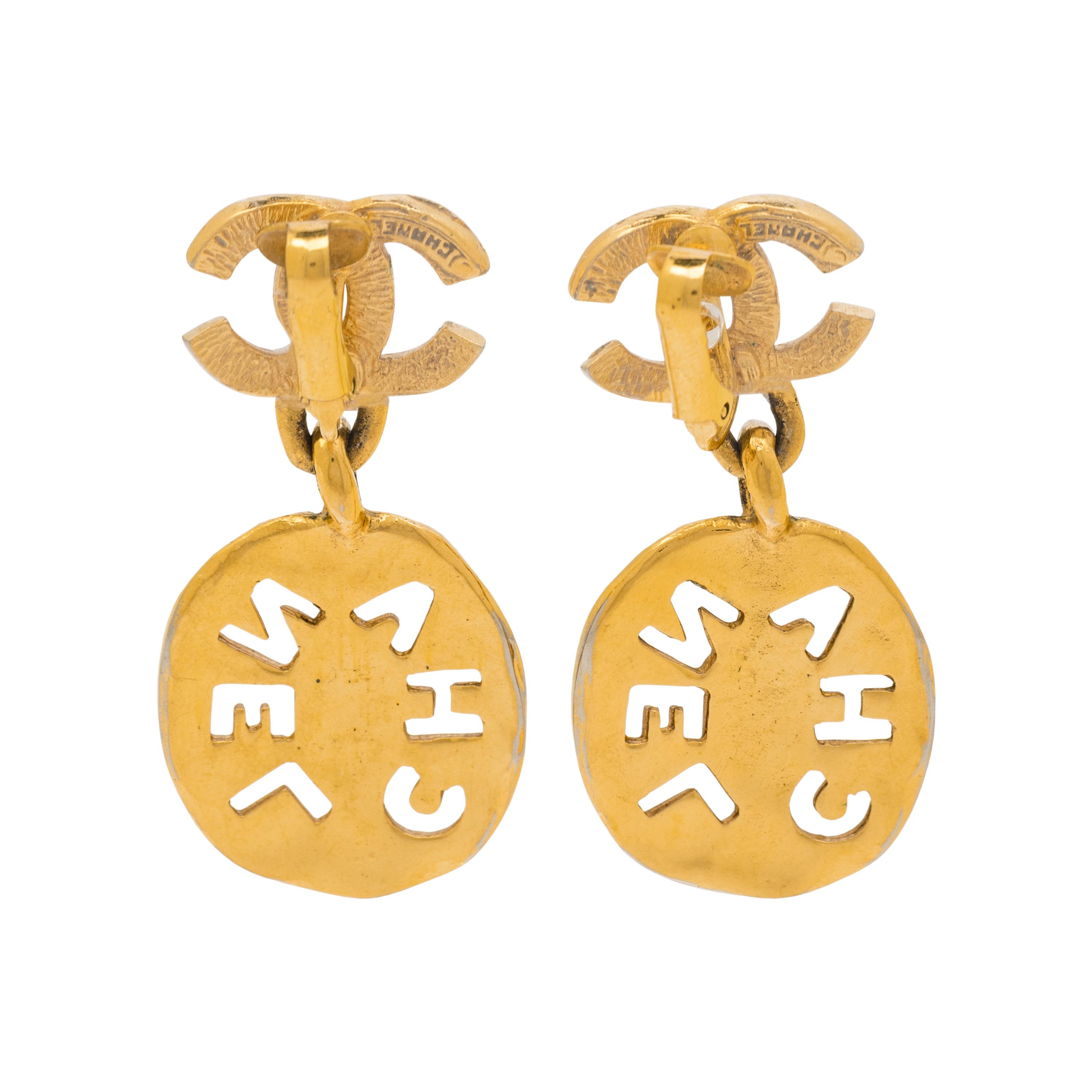 Chanel, CC Logo Ear Clips