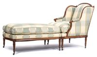 A Louis XVI Style Mahogany Duchess Brisee Height 40 1/2 x width 28 3/4 x length 73 inches. — 19TH CENTURY
