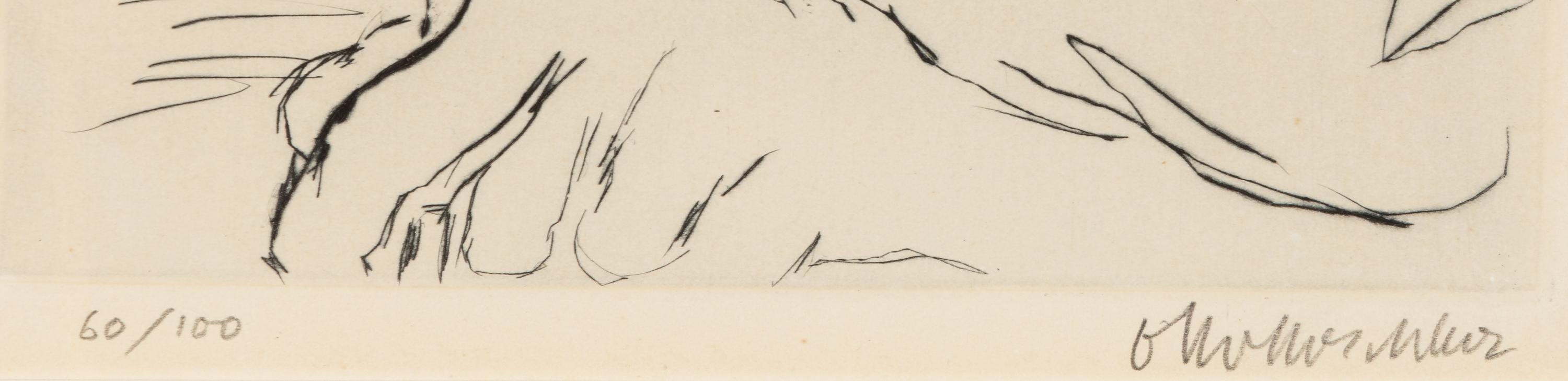 Self Portrait with Etching Needle, 1970