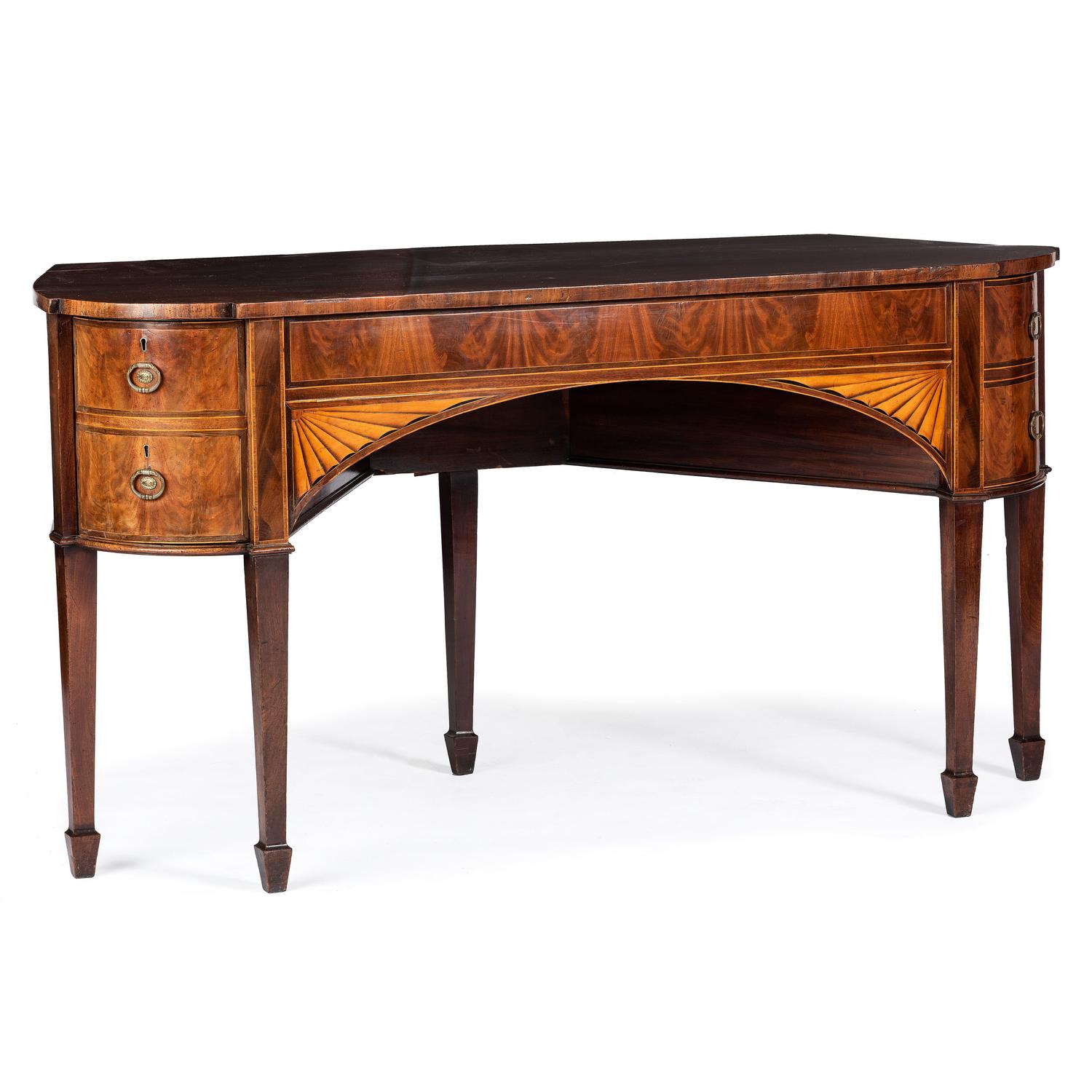 A Gillows of Lancaster Regency Inlaid Mahogany Sideboard
