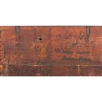 A Chippendale Red-Painted Pine Two-Drawer Blanket Chest