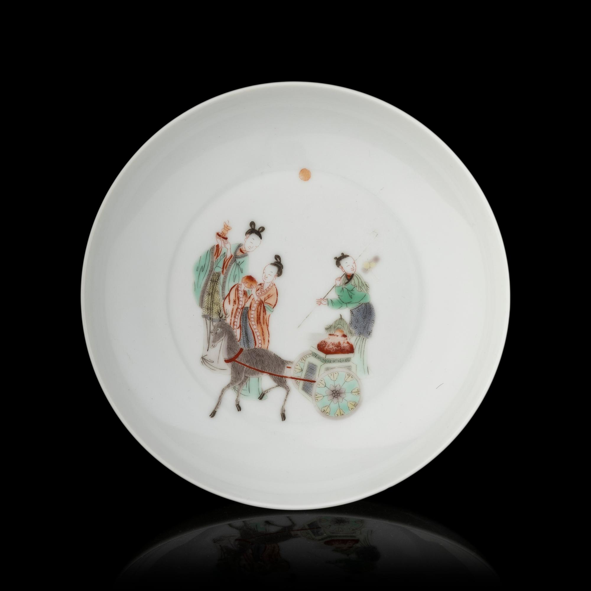 A Chinese Famille Verte Porcelain 'Birthday' Dish