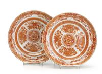 Two Chinese Export porcelain soup plates 19th century