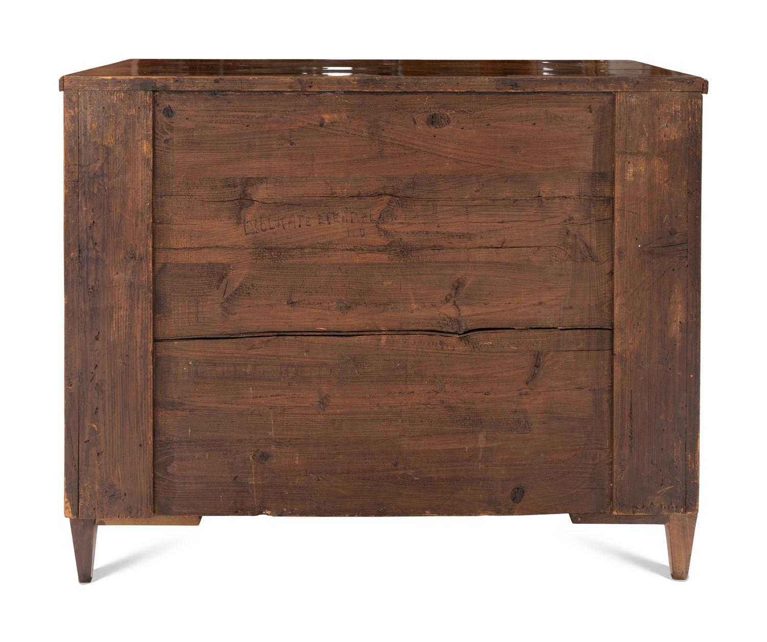 An Austrian Walnut and Part-Ebonized Bureau Commode