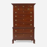 A Chippendale carved walnut chest-on-chest Philadelphia, PA, circa 1770