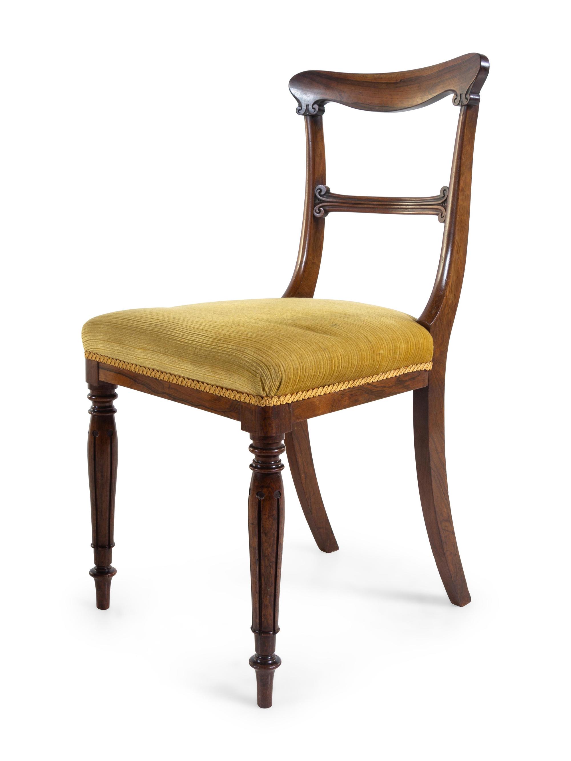 A Pair of Biedermeier Walnut Side Chairs