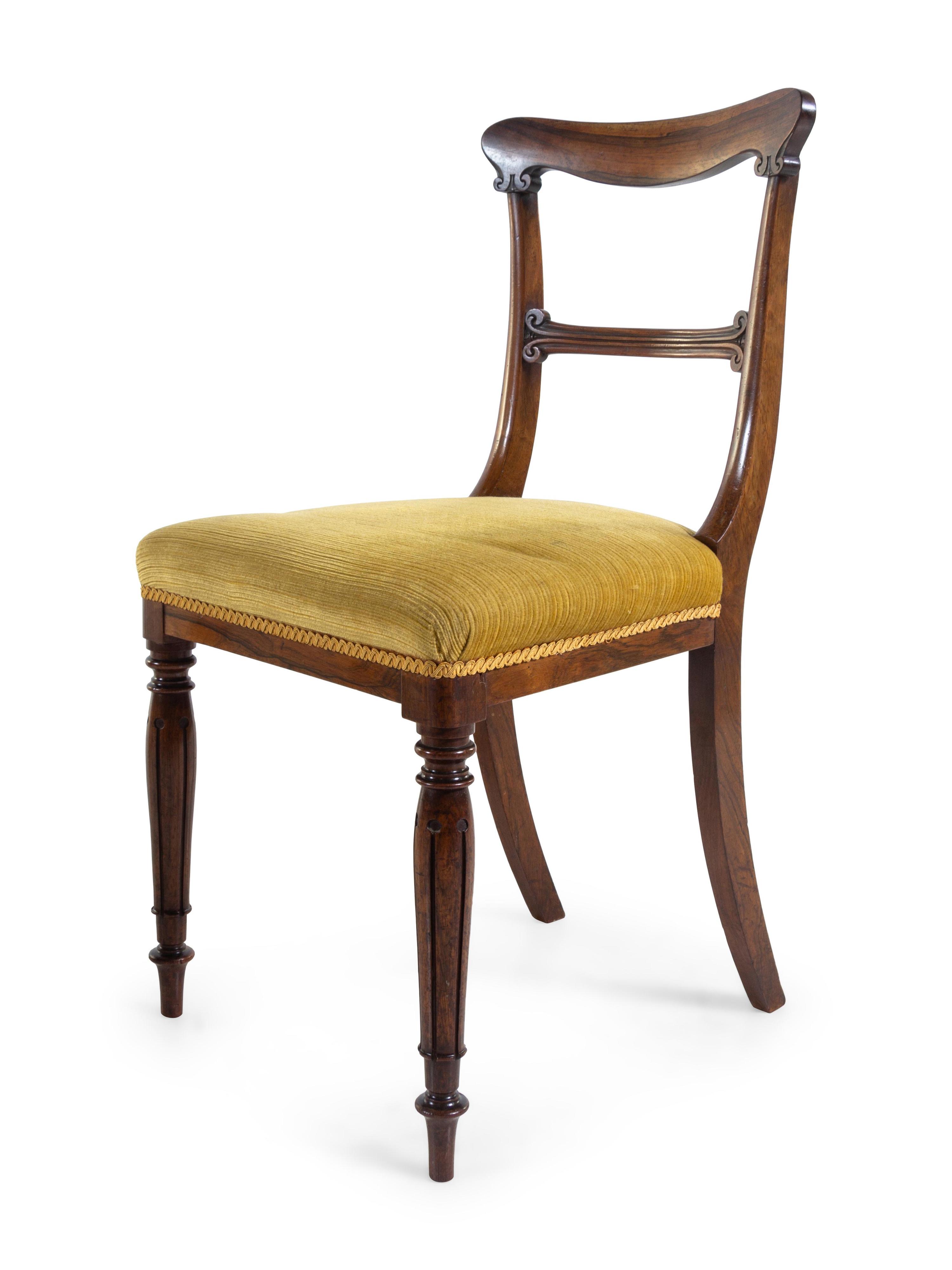 A Pair of Biedermeier Walnut Side Chairs
