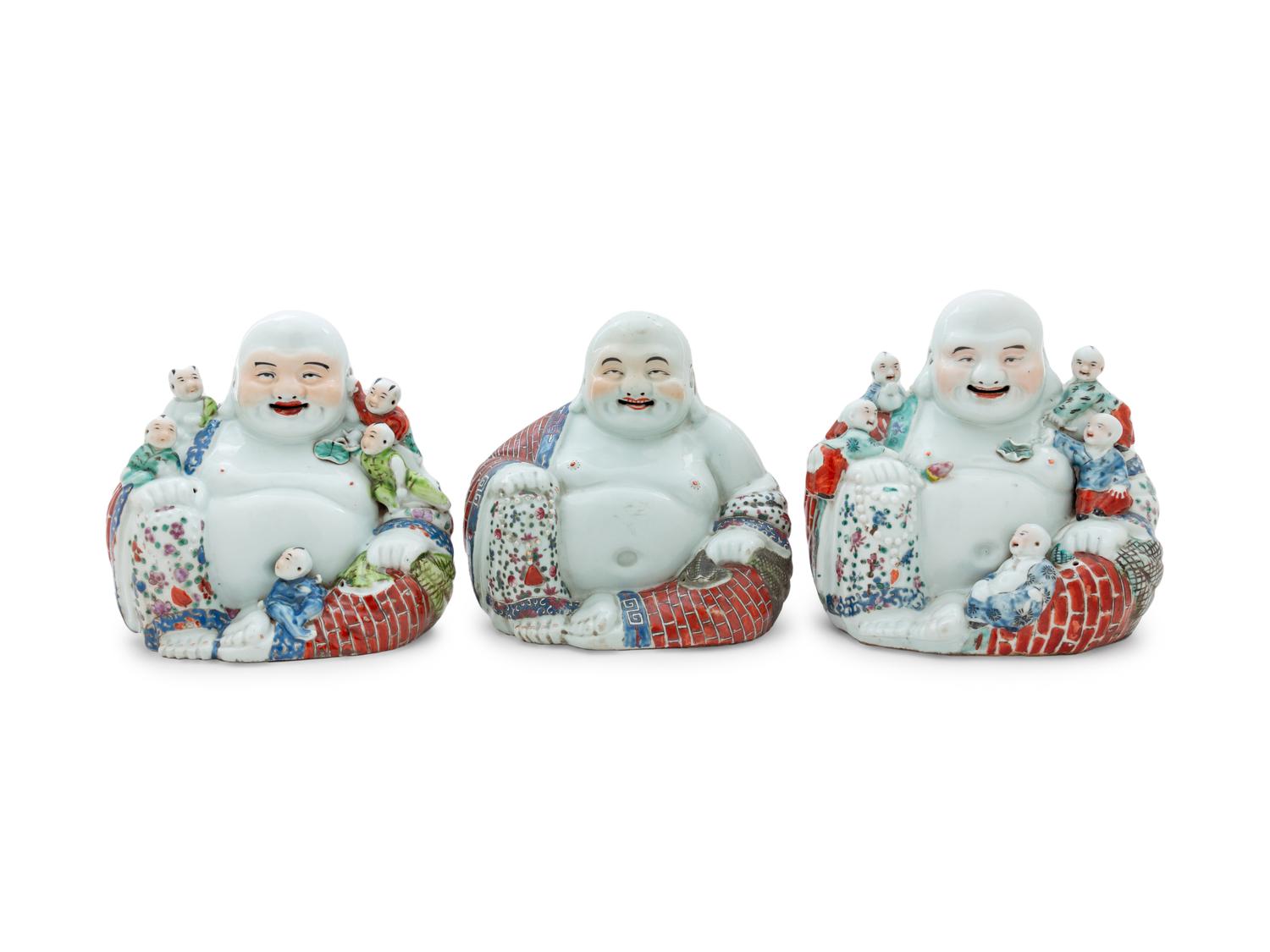 Ten Chinese Famille Rose Porcelain Figures
