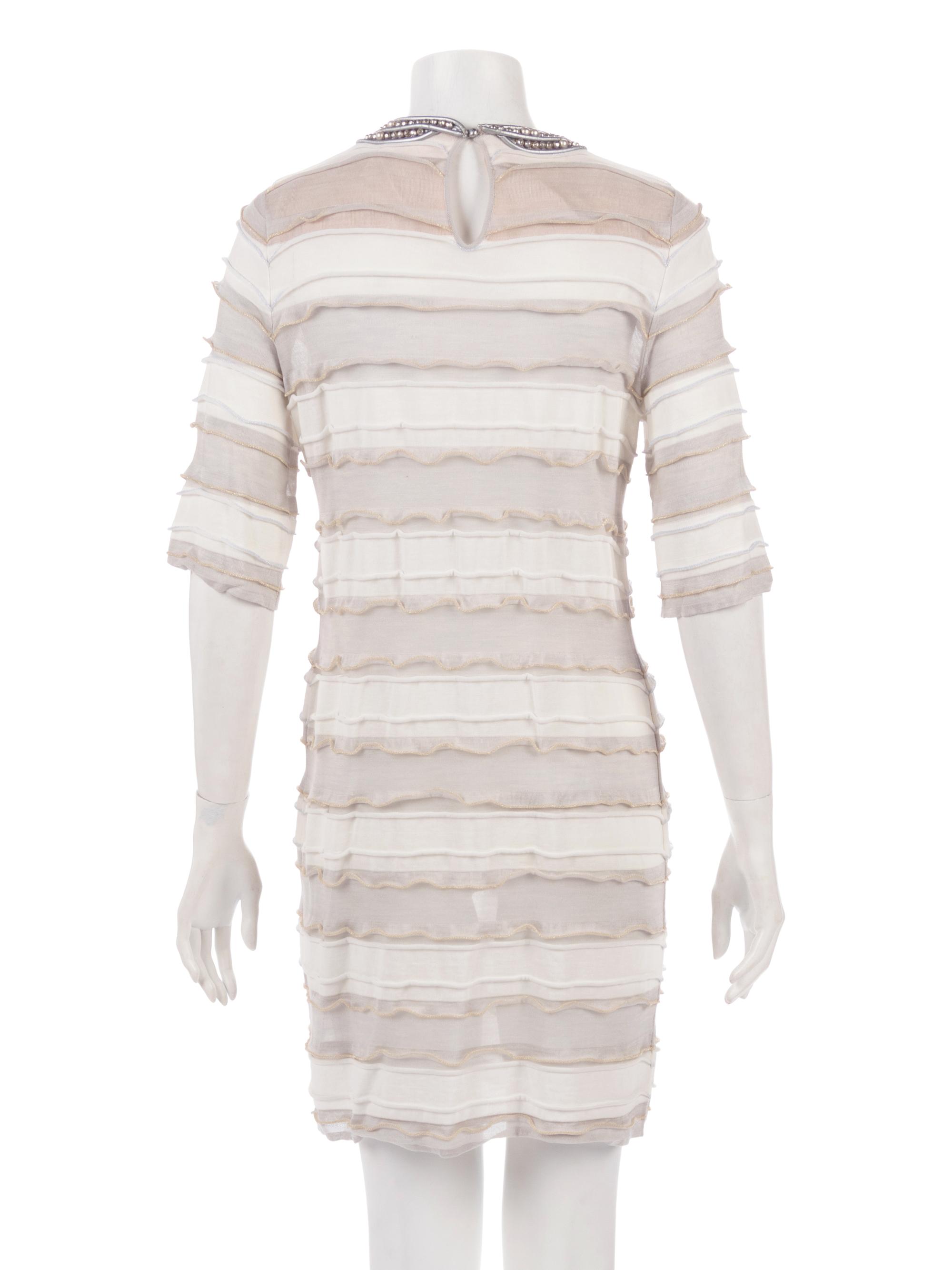 Chanel Striped Knit Dress with Embellished Neckline, Cruise 2009