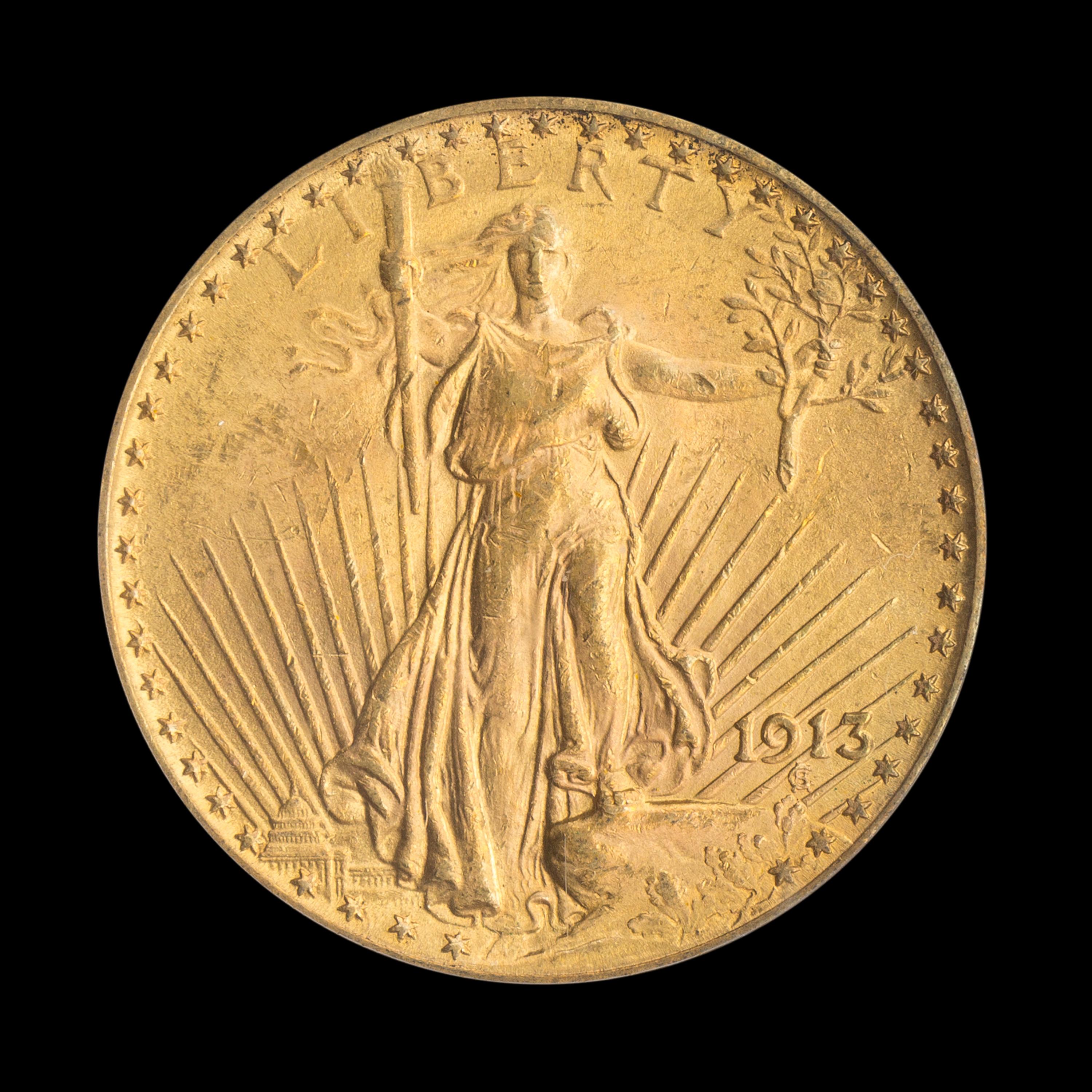 A United States 1913 St. Gaudens $20 Gold Coin