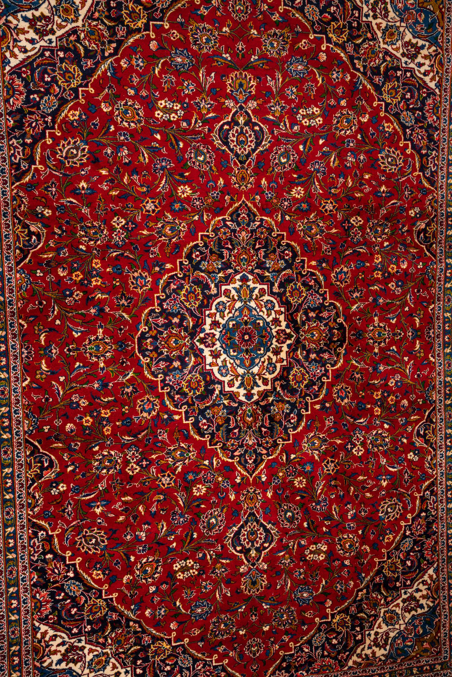 A Kashan Wool Rug