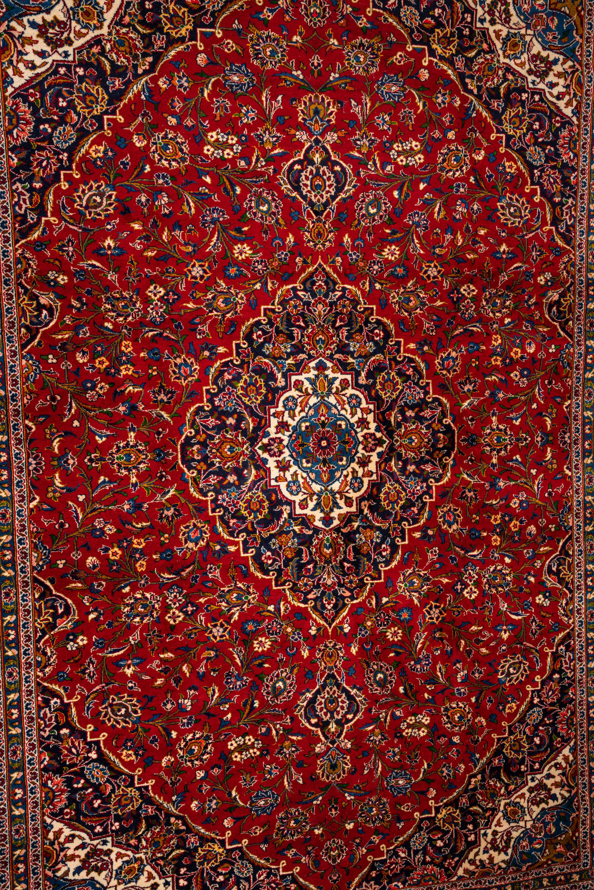 A Kashan Wool Rug