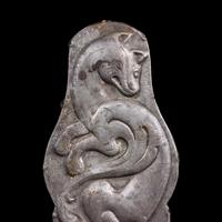 A Chinese Silver 'Winged Fox' Harness Ornament, Northeast China, Xianbei Tribe, Han-Jin Dynasty 汉-晉 鲜卑“飛狐”銀馬珂