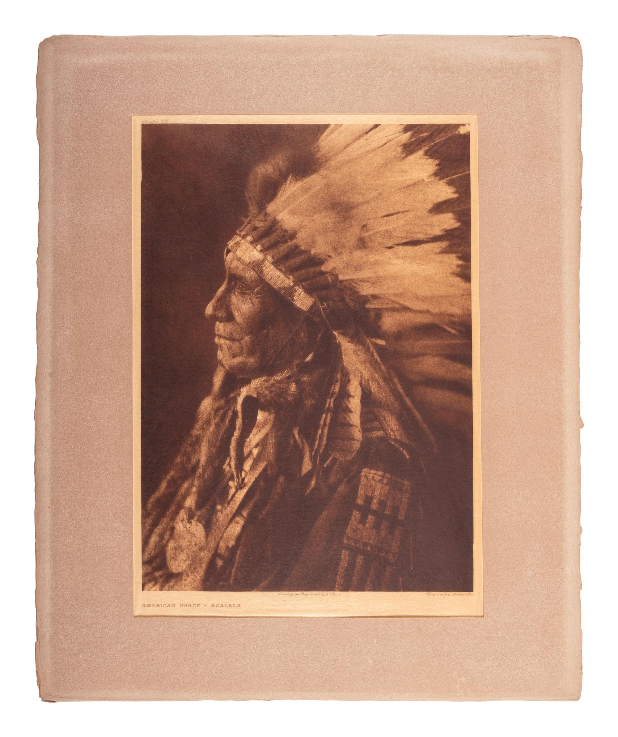 CURTIS, Edward (1868-1952). American Horse - Ogalala (Plate 108, portfolio 3)