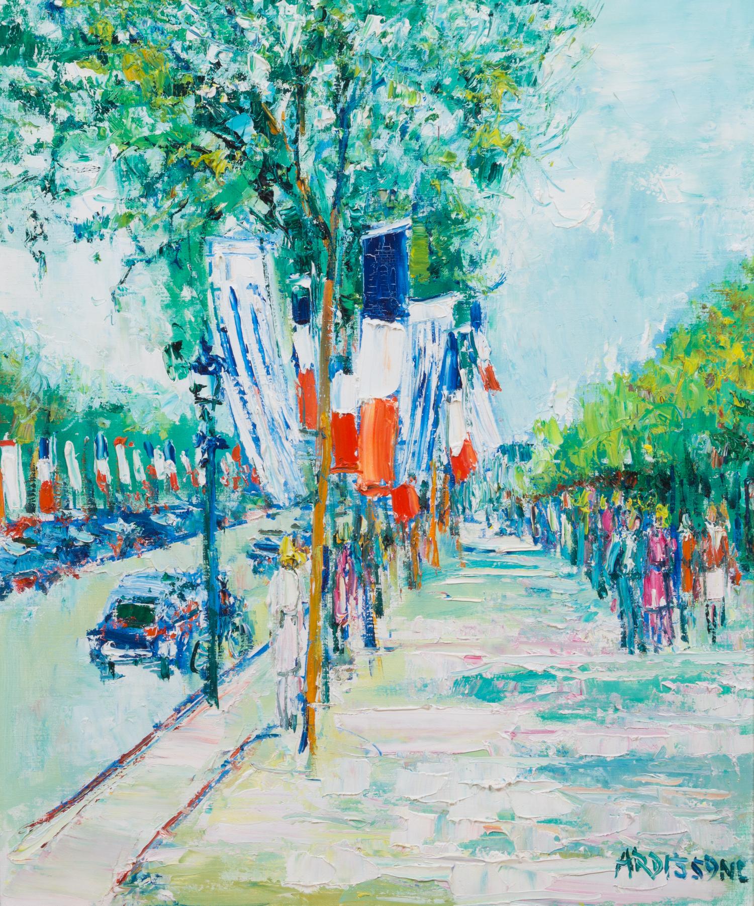 Yolande Ardissone, (French, b. 1927), French Street Scene
