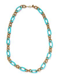 A Miriam Haskell Gold Link Necklace, 30".