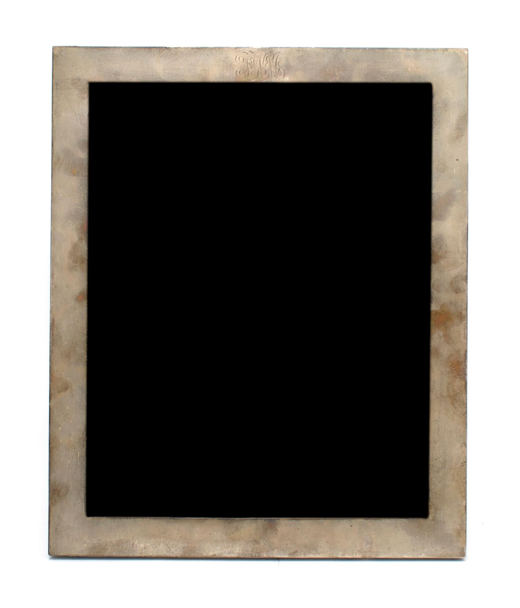 An American Sterling Silver Framed Mirror, Height 16 1/2 inches.