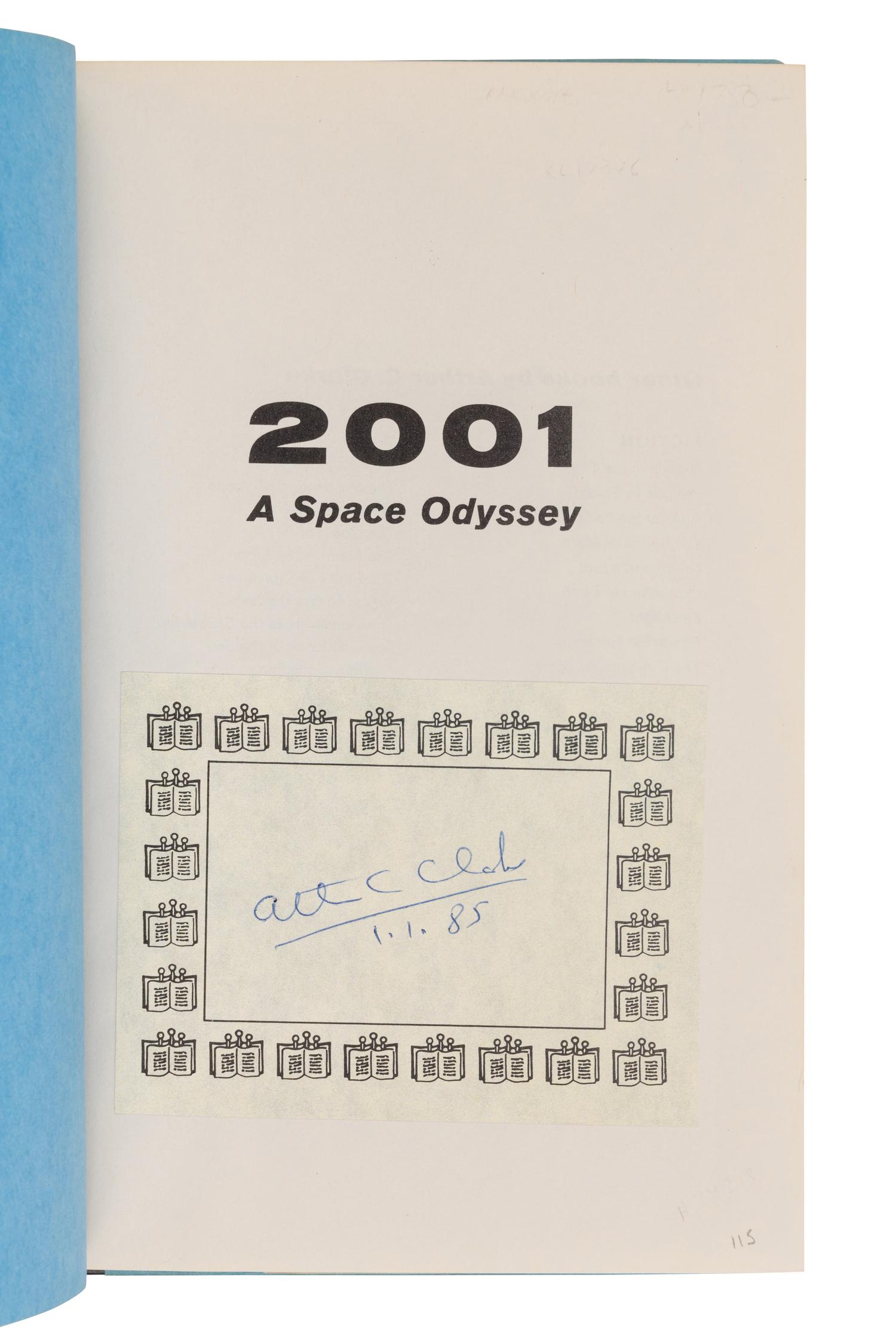 CLARKE, Arthur C. (1917-2008). 2001 A Space Odyssey . New York: The New American Library, 1968.