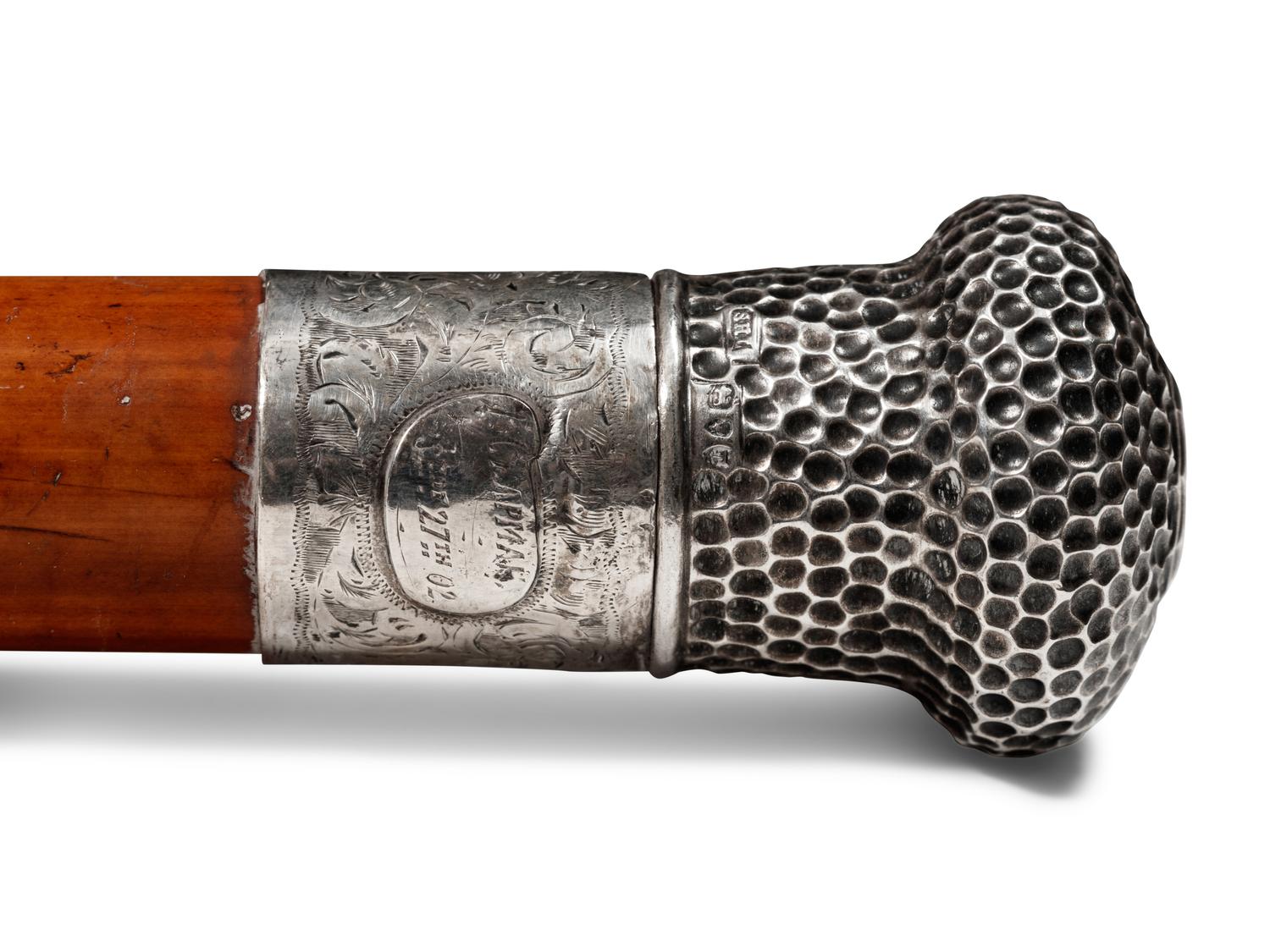 Two Silver Mounted Malacca Walking Sticks