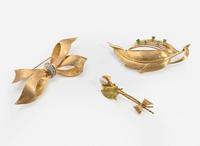 A Collection of Three Modern Brooches