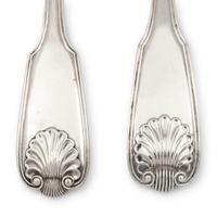 A Collection of English Silver Basting and Serving Spoons