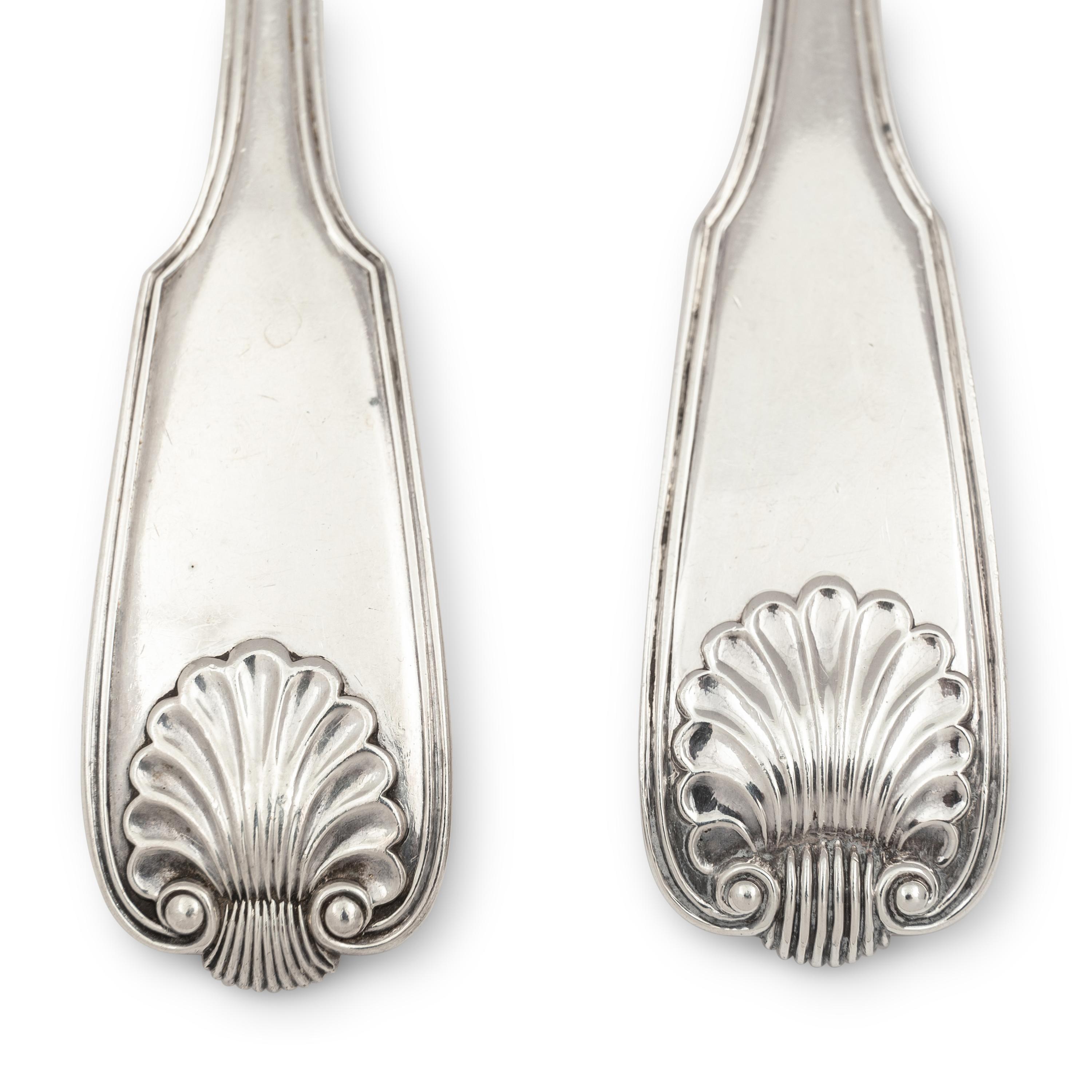 A Collection of English Silver Basting and Serving Spoons