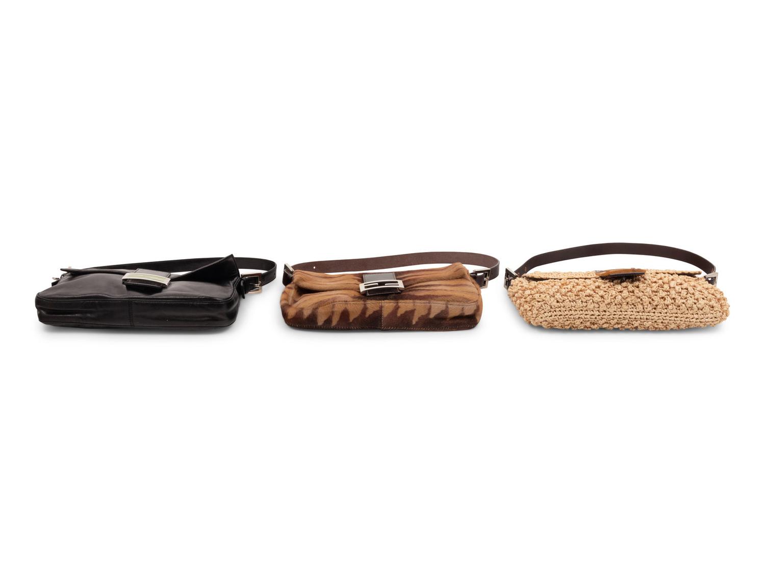 Five Fendi Baguette Flap Bags