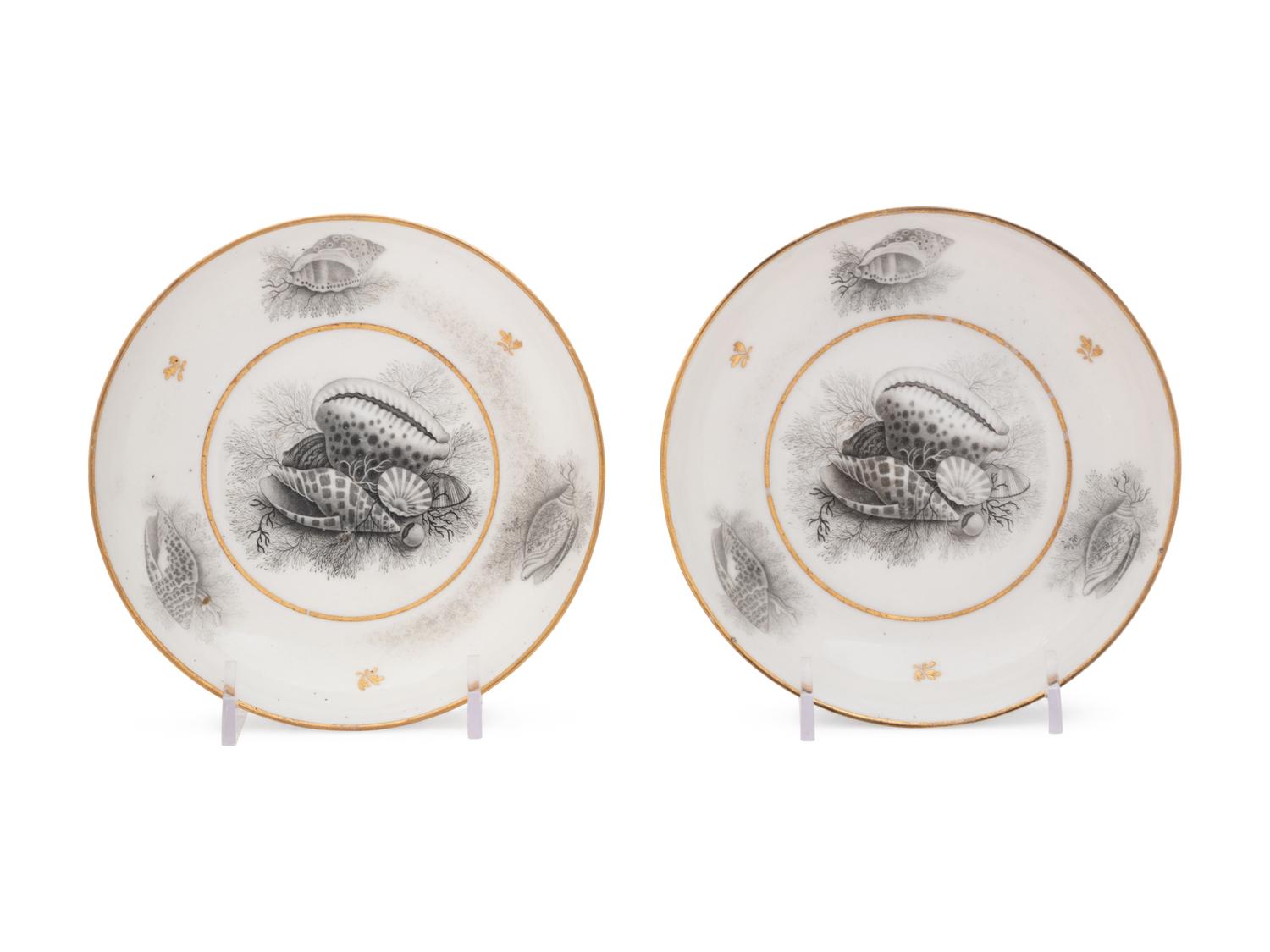 A Pair of Flight & Barr Porcelain Saucers