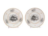 A Pair of Flight & Barr Porcelain Saucers