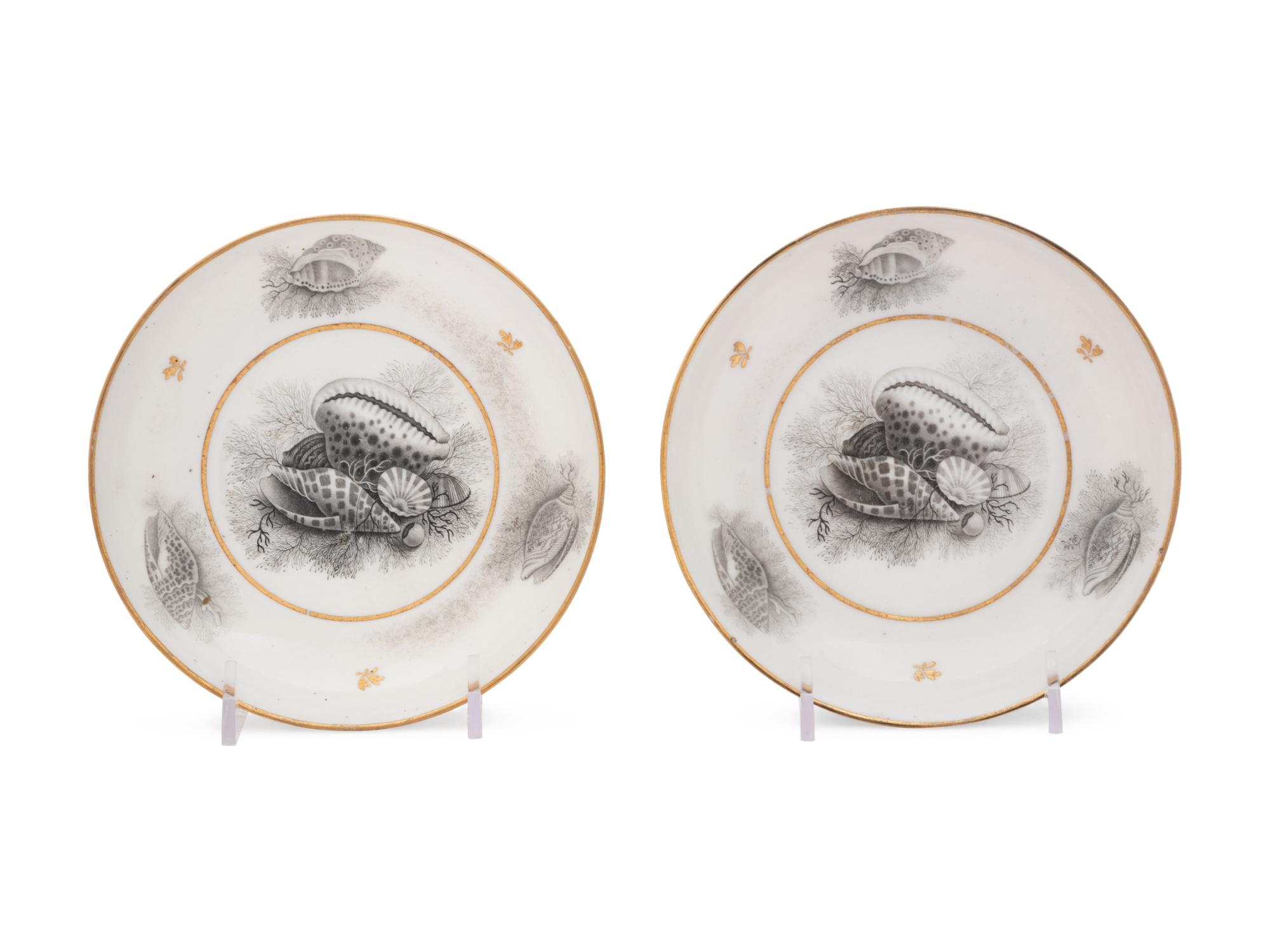 A Pair of Flight & Barr Porcelain Saucers