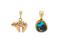 COLLECTION OF YELLOW GOLD PENDANTS