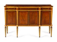 A Russian Neoclassical Parcel Gilt Cabinet