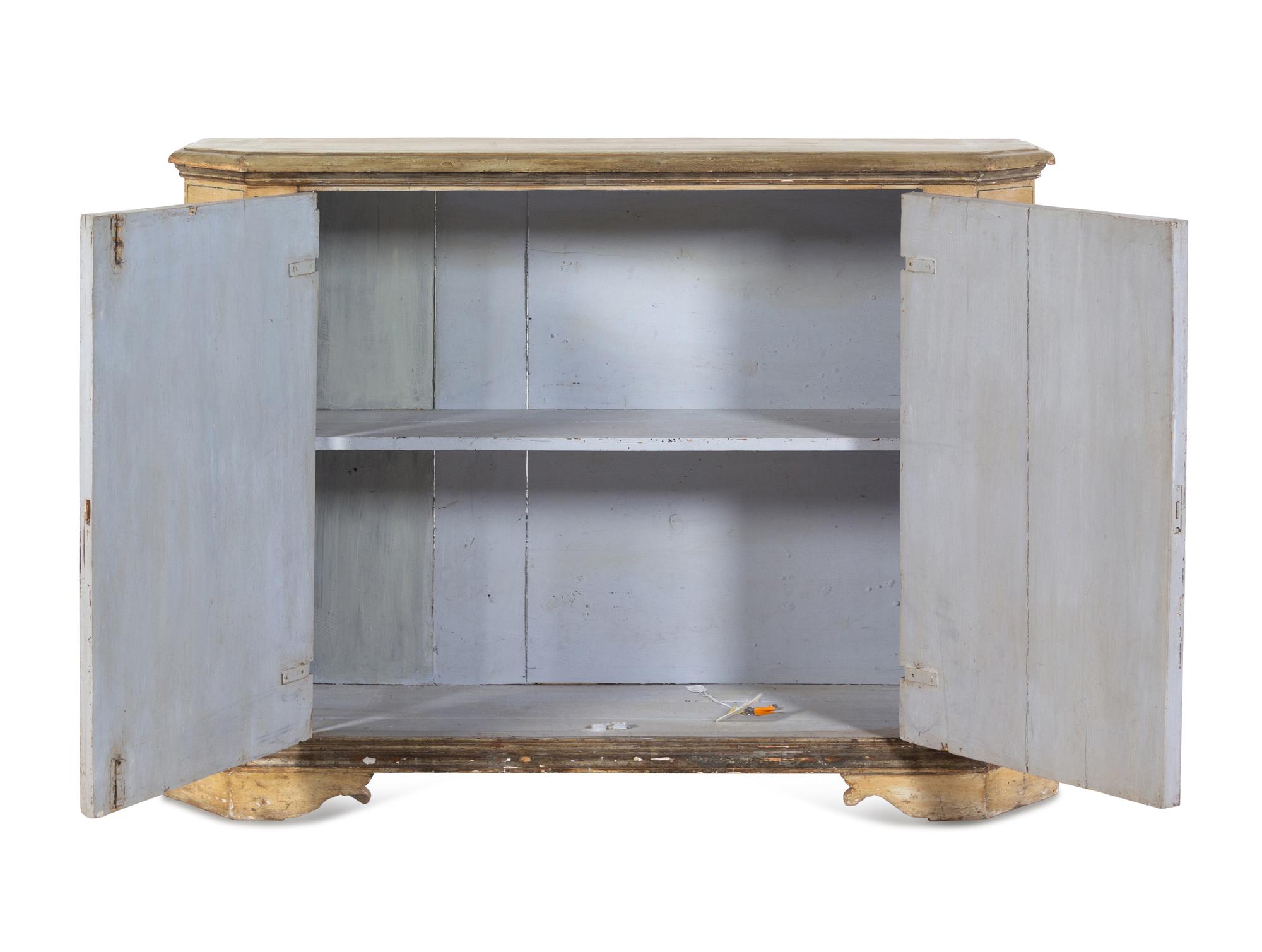 An Italian Painted Console Cabinet